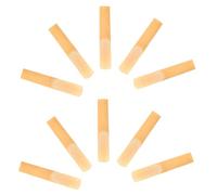 HEATSHAKING 10 Unidades Cañas para Clarinete con Dureza 1.0 de Caña Natural, Ajuste Seguro y Resistencia Flexible, Ideales para Práctica y Ensayo con Estuche de Plástico Beige