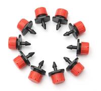 HEATSHAKING 100 Piezas Gotero de Agua Ajustable para Riego por Goteo Flujo Regulable de 1-70l/h, Plástico Resistente y Conexión de Rosca de 1/4 Pulgada para Jardín y Cultivo