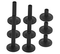 HEATSHAKING 12 Fundas de Plástico para Platillos de Batería, Accesorio de Repuesto Ligero y Duradero, Kit de 12 Piezas Negras para Accesorios de Percusión y Suministros de Tambores, Uso