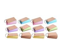 HEATSHAKING 12 Piezas Tarjetas Flash con Anillo Tarjetas de Índice Multicolor Portátiles para Estudio Cuaderno de Notas para Repaso Escolar Terminología y Ejercicios de Ortografía