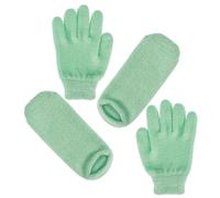 HEATSHAKING 2 Pares de Guantes Spa Gel Natural Hidratante y Exfoliante para Manos y Pies Funda Blanqueadora de Tela para Cuidado Cutáneo en Casa y Spa