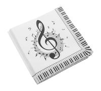 HEATSHAKING 20piezas Servilletas De Fiesta Diseño De Notas Musicales Decorativas y Desechables Para Cumpleaños y Celebraciones Suministros Festivos De Papel