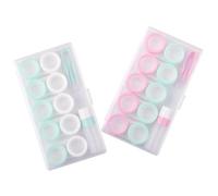 HEATSHAKING 2juegos Estuches Lentes De Contacto Cajas Portátiles Soporte para Lentes Kit De Almacenamiento