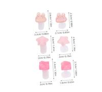 HEATSHAKING 3 Juegos Divisor de dedo manicura camilla del dedo del pie del espaciador de punta plástico rosa