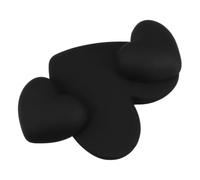 HEATSHAKING 3 Piezas Adorno para Cable de Datos, Mini Corazón de Resina, Manga Decorativa Negra, Accesorio DIY para Caja Organizadora de Cables y Líneas de Datos, Uso Diario