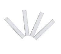 HEATSHAKING 4 Piezas Regla de Plástico Rígida de 20cm Doble Escala en Centímetros para Dibujo y Medición, Herramienta de Medición Adecuado Hogar y Estudio