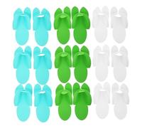 HEATSHAKING 48 pares Zapatillas Desechables EVA para Pedicura Spa Hotel Mujer Ligero y Cómodo Uso Único Diseño Tipo Chancla para Salón y Baño Colores Surtidos