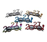 HEATSHAKING 5 Piezas Gafas Ideales para Fiesta 2027 Diseño Multicolor de Año Ligeras Plástico Diversión y Fotos Festivas de Fin de Año