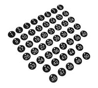 HEATSHAKING 50 Piezas Etiquetas de Numeradas de Plástico Identificación para Organización de Claves Equipaje y Almacenamiento con Claros y para Colgar