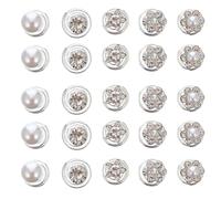 HEATSHAKING 60 Horquillas en Espiral para Novia y Fiesta en Aleación Plata Perlas y Cristales para Sujetar y Embellecer el Cabello de Mujeres y Niñas Varios estilos