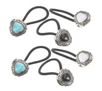 HEATSHAKING 6piezas Accesorios Para Cabello Boho Sujetadores De Coleta De Metal Vintage Diseño De Corazón Bandas Elásticas Para Mujeres y Niñas Estilo Occidental Para Peinados Elegantes