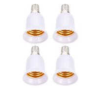 HEATSHAKING Adaptador Portalámparas Extensor de Bombilla E14 a E27 de Plástico, 4 Piezas, Mejor Conductividad y Seguridad Mejorada para Hotel y Oficina