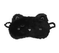 HEATSHAKING Antifaz Máscara Adorable de Felpa Diseño de Conejo Negro para Dormir Cómodo y Ayudar al Descanso para Bloquear la Luz y Descansar Mejor en Casa y Hotel