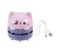 HEATSHAKING Aspiradora Portátil de Escritorio Mini de Mano, Limpiador de Mesa Compacto, Aspiradora Pequeña Inalámbrica para Polvo y Migas, Color Morado, Adecuado para Teclado y Hogar