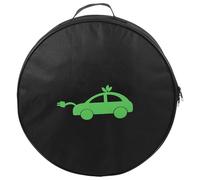 HEATSHAKING Bolsa para Cargador Ev de Tela Oxford Negra, Organizador Redondo Portátil Protección Resistente para Viajes al Aire Libre y Almacenamiento Seguro