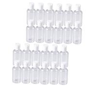 HEATSHAKING Botellas Rellenables para Loción y Champú 24 Piezas 60 Ml Tamaño Compacto para Viaje y Uso Personal Tapas de Colores Aleatorios Color Aleatorio