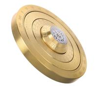 HEATSHAKING Brújula Construcción Sólida Cobre Portátil Diseño Tradicional de Bagua y Mini Adorno Feng Shui Dorado Adecuado para Decoración Hogar