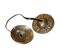 HEATSHAKING Campanas de Platillo de Meditación de Cobre Puro Nepalesas, Par Pequeño Ligero para Yoga, Sonido Agudo para Percusión Manual y Prácticas de Mindfulness