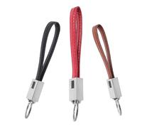 HEATSHAKING Cargador USB con Llavero de Cuero 3 Piezas para Dispositivos Tipo C, Compacto y Portátil Adecuado para Viajar y Trabajar