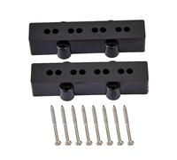 HEATSHAKING Cubiertas de Plástico para Pastillas Humbucker Jb, Diseño de 8 Agujeros, Protección contra Óxido y Paquete de 2 Unidades Negras