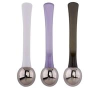 HEATSHAKING Cuchara para Masaje Facial de Aleación de Zinc 3 Piezas, Herramienta Compacta y Portátil que Alivia la Fatiga Ocular y Reduce Problemas Cutáneos para Crema de Ojos