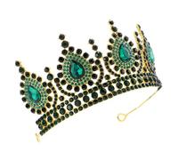 HEATSHAKING Diadema Nupcial con de Agua Cristalina Accesorio Elegante para Bodas y Despedidas de Soltera Adorno Ligero para Cabello de Novia y Niñas Diseño Verde