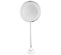 HEATSHAKING Espejo de Aumento LED 10x con Ventosa Potente, Espejo Cosmético de 7 Pulgadas para Maquillaje y Baño, Luz LED Natural para Uso en Interiores y Exteriores