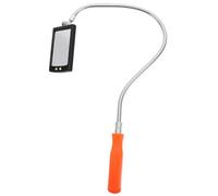 HEATSHAKING Espejo De Inspección Para Coche Flexible Luz Led, Acero Inoxidable, 20x10 Cm, Espejo Giratorio 360° Para Mantenimiento y Reparación Automotriz