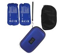 HEATSHAKING Estuche de Viaje para Insulina Portátil con Termómetro Digital, Bolsa Térmica Azul de Eva y Tela, Fácil de Llevar y Almacenamiento Organizado para Uso Diario