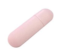 HEATSHAKING Estuche para Cepillo de Dientes y Pasta Portátil de Trigo Sarraceno Soporte Compacto y Duradero para Viaje y Camping Color Rosa Nórdico Funda Higiénica para Kit de Aseo Dental