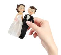 HEATSHAKING Figura Novios en Resina para Decoración de Mesa de Boda, Accesorio para Pastel Resistente y Delicado, Adecuado para Decoración de Boda