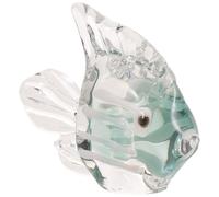 HEATSHAKING Figuritas en Miniatura de Peces de Cristal Verde Adorno Oceánico Versátil y Coleccionables para Decoración de Sala y Oficina para Hogar