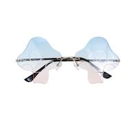 HEATSHAKING Gafas de Sol sin Marco Forma de Hongo, 1 Par, Diseño Creativo de Metal, para Celebracion Verano, Fiestas y Fotos