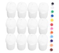 HEATSHAKING Gorra de béisbol white para, 24 piezas, algodón, con pintura acrílica y ajuste cómodo, para fiestas y eventos de club