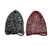 HEATSHAKING Gorros Largos para Dormir de Red Elásticos 2 Piezas Negro y Vino Protector del Cabello para Uso Nocturno Accesorios Cabello Unisex Cuidados Nocturnos