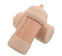 HEATSHAKING Juego de 2 Botellas de Silicona Rellenables y Exprimibles para Viaje, Set a Prueba de Fugas, 60 Ml, Color Amarillo, Envases Portátiles para Champú, Loción y Jabón Líquido,