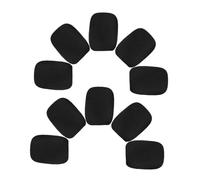 HEATSHAKING Juego De 50 Protectores De Espuma Para Micrófono, Color Negro, Para Solapa, Con Reducción De Ruido, Accesorios Para Micrófono De Solapa