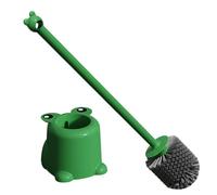 HEATSHAKING Juego de Escobilla para Inodoro con Soporte Verde, Cerdas Suaves y Forma Única de PP, Adecuado para Hoteles y Oficinas