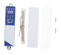 HEATSHAKING Mezuzá Pergamino y Escritura Sagrada 94x20 Mm Aleación De Zinc Diseño Decorativo para Hogar Judío Puerta Religiosa Estuche Metálico Texto Divino