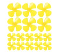 HEATSHAKING Microhélices Diseño de Cuatro Aspas de Plástico Amarillo 20 Ideales para Celebracion Verano para Proyectos de Ciencia y Educación Tecnológica y Modelos Stem