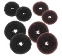 HEATSHAKING Moldeadores de Moños de Plástico 2 Tamaños en Forma de Donut Kit de 8 Que Añade Volumen y Mantiene el Peinado Fijo para y Mujeres
