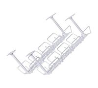 HEATSHAKING Organizador de Cables y Bandeja de Gestión Debajo del Escritorio para Oficina y Hogar, sin Taladro, 2 Piezas, Estructura de Malla Resistente, Color Claro, Adecuado para Mantener