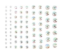 HEATSHAKING Pegatinas de Gemas Faciales Acrílicas Seguras para Ojos y Cara, Reutilizables para Disfraces y Noches Locas Ciudad