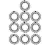 HEATSHAKING Peines Elásticos Circulares 10 Piezas Completos para Cabello Negro de Plástico Abs, Flexibles y Resistentes, Ideales para Peinar Baño o Maquillaje