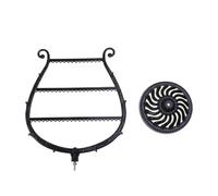 HEATSHAKING Porta Adornos de Plástico Negro Vintage en Forma de Arpa para Organización de Joyas y Colgador de Pulseras, Adecuado para Tocador o Estante