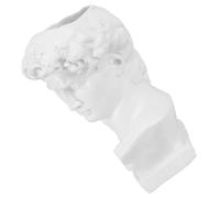 HEATSHAKING Portaplumas de Resina Forma de Estatua de David, Decoración Creativa y Almacenamiento Funcional Hogar y Terrazas, Estilo Artístico Blanco