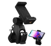 HEATSHAKING Soporte De Micrófono Clip Giratorio 180° y Pinza Para Teléfono Negra, Compatible Soportes De Micrófono y Manillares De Bicicleta, Ajuste Angular Para Músicos y Podcasters