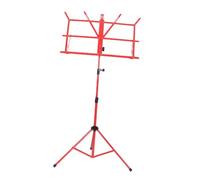 HEATSHAKING Soporte de Partituras Plegable de Metal Altura Ajustable y para y Accesorios de Transportar Rojo