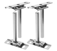 HEATSHAKING Soportes Ocultos Fácil Instalación Estructura en T 4 Piezas en Color Plata para Estantes Flotantes de Acero Laminado en Frío para Tiendas y Patios