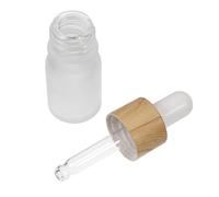 HEATSHAKING Tapa de Madera de Esmerilado Gotero 10 Botellas Frascos de 5ml para Aceites para Viajes y Actividades al Aire Libre